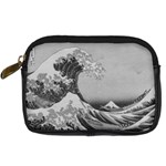 Black and White Japanese Great Wave off Kanagawa by Hokusai Digital Camera Cases Front