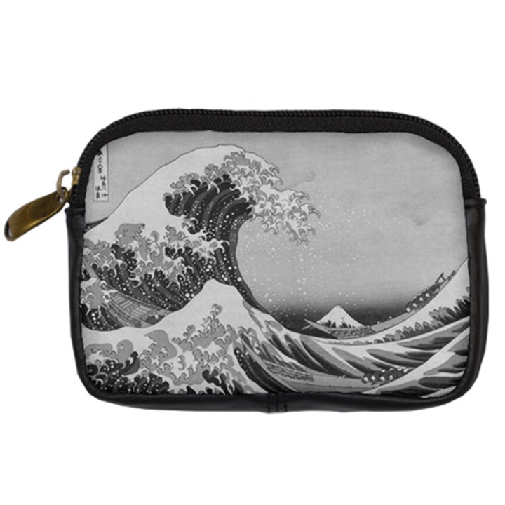 Black and White Japanese Great Wave off Kanagawa by Hokusai Digital Camera Cases