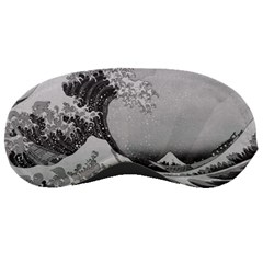 Black And White Japanese Great Wave Off Kanagawa By Hokusai Sleeping Masks by PodArtist