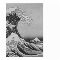 Black And White Japanese Great Wave Off Kanagawa By Hokusai Small Garden Flag (two Sides) by PodArtist