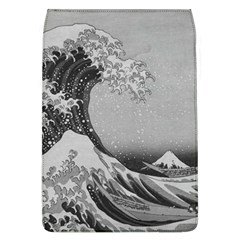 Black And White Japanese Great Wave Off Kanagawa By Hokusai Flap Covers (l)  by PodArtist