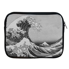 Black And White Japanese Great Wave Off Kanagawa By Hokusai Apple Ipad 2/3/4 Zipper Cases by PodArtist