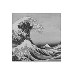 Black And White Japanese Great Wave Off Kanagawa By Hokusai Satin Bandana Scarf by PodArtist