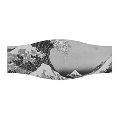 Black And White Japanese Great Wave Off Kanagawa By Hokusai Stretchable Headband by PodArtist