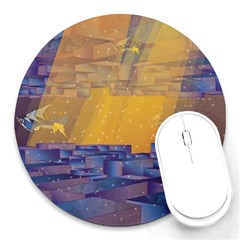 Up Down City Round Mousepads by berwies