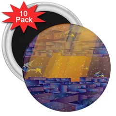 Up Down City 3  Magnets (10 pack) 