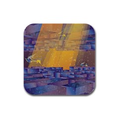 Up Down City Rubber Square Coaster (4 pack) 