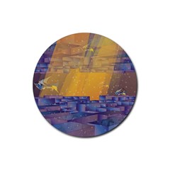 Up Down City Rubber Coaster (Round) 