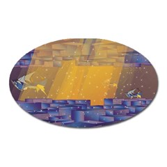 Up Down City Oval Magnet by berwies