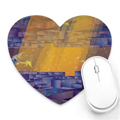 Up Down City Heart Mousepads