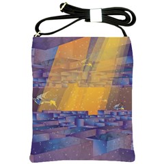 Up Down City Shoulder Sling Bags by berwies