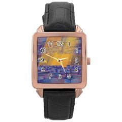 Up Down City Rose Gold Leather Watch  by berwies