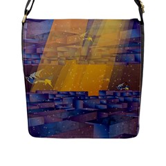 Up Down City Flap Messenger Bag (l)  by berwies