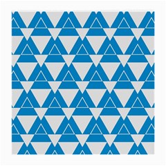 Blue & White Triangle Pattern  Medium Glasses Cloth by berwies