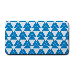 Blue & White Triangle Pattern  Medium Bar Mats by berwies