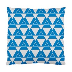 Blue & White Triangle Pattern  Standard Cushion Case (two Sides) by berwies