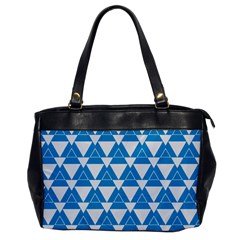 Blue & White Triangle Pattern  Office Handbags by berwies