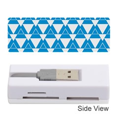 Blue & White Triangle Pattern  Memory Card Reader (stick)  by berwies