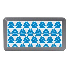 Blue & White Triangle Pattern  Memory Card Reader (mini) by berwies