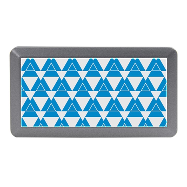 blue & white Triangle pattern  Memory Card Reader (Mini)