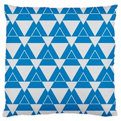 Blue & White Triangle Pattern  Large Cushion Case (one Side) by berwies