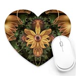 Beautiful Filigree Oxidized Copper Fractal Orchid Heart Mousepads Front