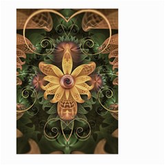 Beautiful Filigree Oxidized Copper Fractal Orchid Large Garden Flag (two Sides) by jayaprime