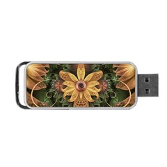 Beautiful Filigree Oxidized Copper Fractal Orchid Portable Usb Flash (two Sides) by jayaprime