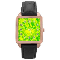 Pattern Rose Gold Leather Watch  by gasi