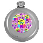 Crazy Round Hip Flask (5 oz) Front