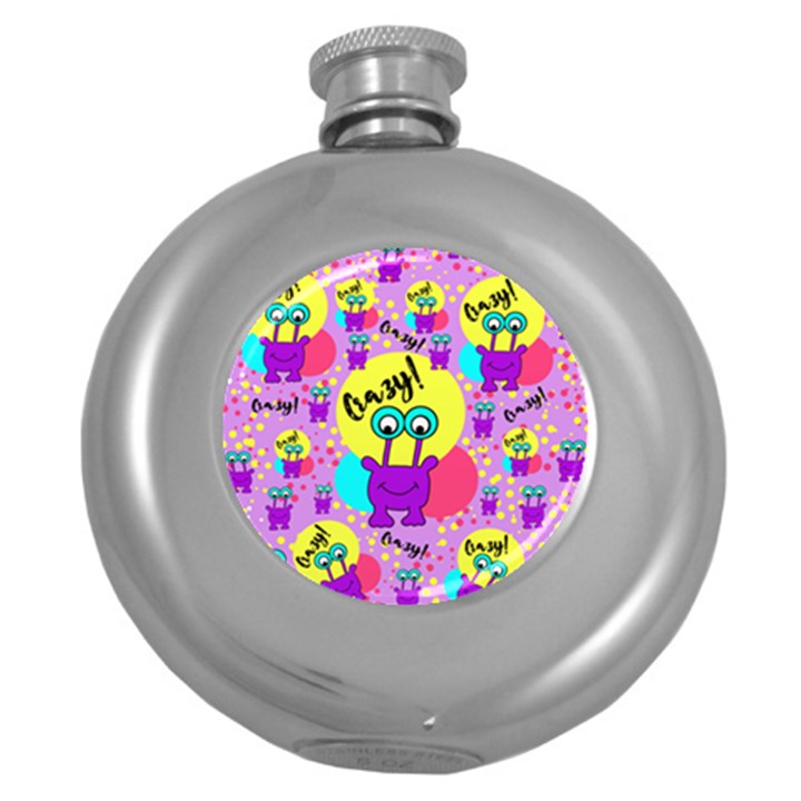 Crazy Round Hip Flask (5 oz)