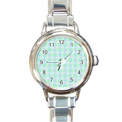 Pattern Round Italian Charm Watch by gasi