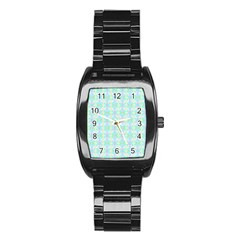 Pattern Stainless Steel Barrel Watch by gasi