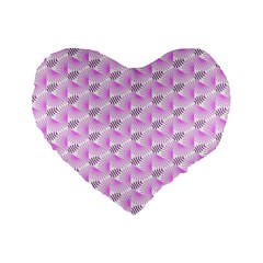 Pattern Standard 16  Premium Flano Heart Shape Cushions by gasi