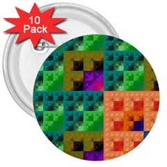 Pattern 3  Buttons (10 Pack)  by gasi