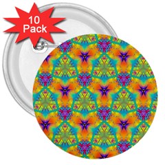 Pattern 3  Buttons (10 Pack)  by gasi