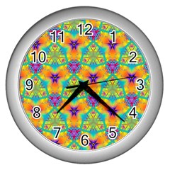 Pattern Wall Clocks (silver)  by gasi