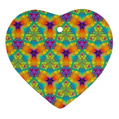 Pattern Heart Ornament (two Sides) by gasi