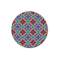 Pattern Rubber Round Coaster (4 Pack)  by gasi