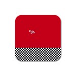 Racing Team Rubber Square Coaster (4 pack)  Front