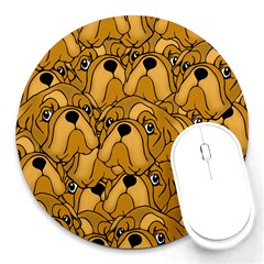 Bulldogge Round Mousepads by gasi