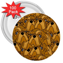 Bulldogge 3  Buttons (100 Pack)  by gasi