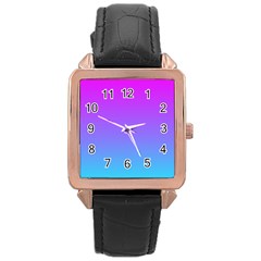 Pattern Rose Gold Leather Watch  by gasi