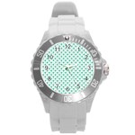 Pattern Round Plastic Sport Watch (L) Front