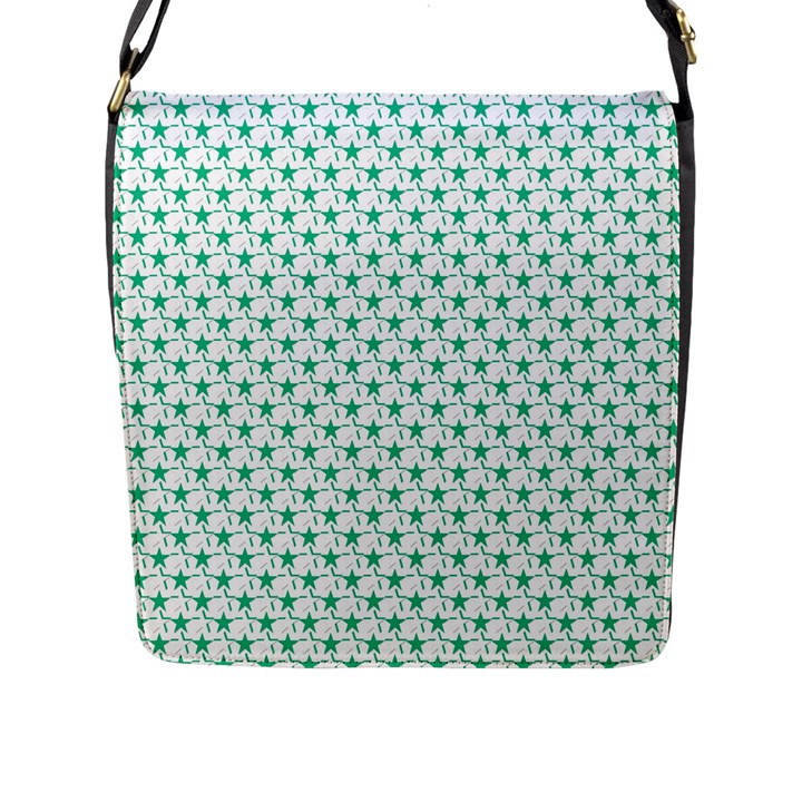 Pattern Flap Messenger Bag (L) 