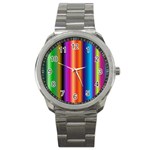 Pattern Sport Metal Watch Front