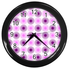 Pattern Wall Clocks (black) by gasi