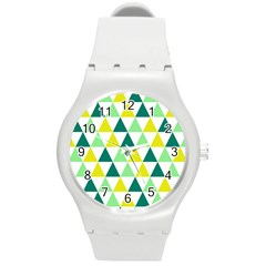 Pattern Round Plastic Sport Watch (m) by gasi