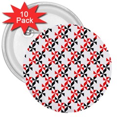 Pattern 3  Buttons (10 Pack)  by gasi