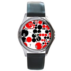 Pattern Round Metal Watch by gasi